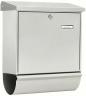 Preview: ARDEBO.de Burg Wächter Comfort-Set 39130 Ni Edelstahl-Briefkastenset, Öffnungsstopp, mit Zeitungsfach, Querformat (32680)