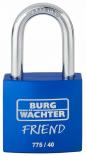Preview: ARDEBO.de Burg Wächter 775 40 35 Blue SB Friend Zylinder-Vorhängeschloss, Aluminium, blau (39441)