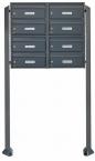 Preview: ARDEBO.de Burg Wächter 82124 ANT Dual-Front, 8 in 4x Briefkasten-Anlage, zum Einbetonieren, Stahl, anthrazit (82124)