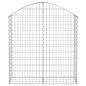 Preview: Gabione mit Hochbogen 100x30x100/120 cm Verzinktes Eisen