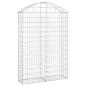 Preview: Gabione mit Hochbogen 100x30x140/160 cm Verzinktes Eisen