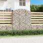 Preview: ARDEBO.de - Gabione mit Hochbogen 150x30x180/200 cm Verzinktes Eisen