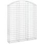 Preview: Gabione mit Hochbogen 150x30x180/200 cm Verzinktes Eisen
