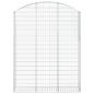 Preview: Gabione mit Hochbogen 150x30x180/200 cm Verzinktes Eisen
