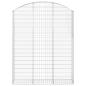Preview: Gabione mit Hochbogen 150x30x180/200 cm Verzinktes Eisen
