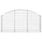 Preview: Gabione mit Hochbogen 150x30x60/80 cm Verzinktes Eisen