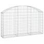Preview: Gabione mit Hochbogen 150x30x80/100 cm Verzinktes Eisen
