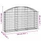 Preview: Gabione mit Hochbogen 150x30x80/100 cm Verzinktes Eisen