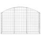 Preview: Gabione mit Hochbogen 150x30x80/100 cm Verzinktes Eisen