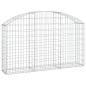 Preview: Gabione mit Hochbogen 150x30x80/100 cm Verzinktes Eisen