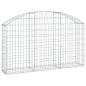 Preview: Gabione mit Hochbogen 150x30x80/100 cm Verzinktes Eisen