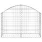 Preview: Gabione mit Hochbogen 100x30x60/80 cm Verzinktes Eisen