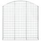 Preview: Gabione mit Hochbogen 150x30x140/160 cm Verzinktes Eisen