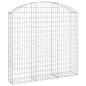 Preview: Gabione mit Hochbogen 150x30x140/160 cm Verzinktes Eisen