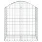 Preview: Gabione mit Hochbogen 100x50x100/120 cm Verzinktes Eisen