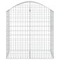 Preview: Gabione mit Hochbogen 100x50x100/120 cm Verzinktes Eisen