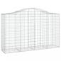 Preview: Gabionen mit Hochbogen 3 Stk. 200x50x120/140cm Verzinktes Eisen