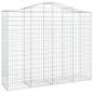 Preview: Gabionen mit Hochbogen 13Stk. 200x50x160/180cm Verzinktes Eisen