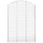 Preview: Gabione mit Hochbogen 150x30x200/220 cm Verzinktes Eisen