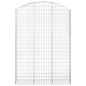 Preview: Gabione mit Hochbogen 150x30x200/220 cm Verzinktes Eisen