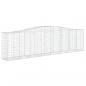 Preview: Gabionen mit Hochbogen 4 Stk. 400x50x100/120cm Verzinktes Eisen