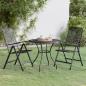 Preview: ARDEBO.de - 3-tlg. Garten-Essgruppe Streckmetall Anthrazit