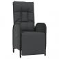 Preview: 9-tlg. Garten-Essgruppe mit Kissen Schwarz Poly Rattan