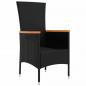 Preview: Gartenstühle mit Kissen 4 Stk. Poly Rattan Schwarz