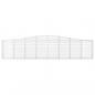 Preview: Gabionen mit Hochbogen 6 Stk. 400x30x80/100cm Verzinktes Eisen