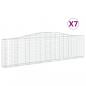 Preview: Gabionen mit Hochbogen 7 Stk. 400x30x100/120cm Verzinktes Eisen