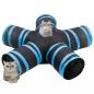 Preview: Katzentunnel 5-Wege Schwarz und Blau 25 cm Polyester
