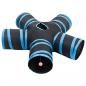 Preview: Katzentunnel 5-Wege Schwarz und Blau 25 cm Polyester