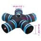 Preview: Katzentunnel 5-Wege Schwarz und Blau 25 cm Polyester