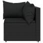 Preview: Garten-Ecksofa mit Kissen Schwarz Poly Rattan