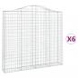 Preview: Gabionen mit Hochbogen 6 Stk. 200x30x180/200cm Verzinktes Eisen