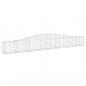 Preview: Gabionen mit Hochbogen 5 Stk. 400x30x40/60 cm Verzinktes Eisen