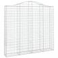 Preview: Gabionen mit Hochbogen 5 Stk. 200x30x180/200cm Verzinktes Eisen
