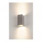 Preview: SLV BIG THEO, Outdoor Wandleuchte, QPAR111, IP44, eckig, up/down, max. 150W, silbergrau (229574)