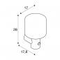 Preview: SLV OVALISK SENSOR LED Wandaufbauleuchte mit Bewegungsmelder, CCT switch 3000/4000K, IP65, anthrazit (1004679)