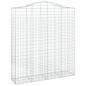 Preview: Gabionen mit Hochbogen 5 Stk. 200x50x220/240cm Verzinktes Eisen