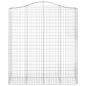 Preview: Gabionen mit Hochbogen 5 Stk. 200x50x220/240cm Verzinktes Eisen