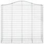 Preview: Gabionen mit Hochbogen 9 Stk. 200x50x180/200cm Verzinktes Eisen