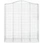 Preview: Gabionen mit Hochbogen 4 Stk. 200x50x220/240cm Verzinktes Eisen