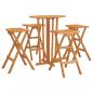 Preview: 5-tlg. Bar-Set Klappbar Massivholz Teak 
