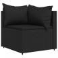 Preview: 3-tlg. Garten-Lounge-Set mit Kissen Schwarz Poly Rattan