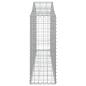 Preview: Gabionen mit Hochbogen 2 Stk. 200x30x80/100 cm Verzinktes Eisen