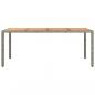 Preview: Gartentisch mit Holzplatte Grau Poly Rattan & Massivholz Akazie