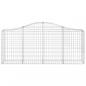 Preview: Gabionen mit Hochbogen 12 Stk. 200x30x80/100cm Verzinktes Eisen