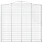 Preview: Gabionen mit Hochbogen 2 Stk. 200x30x180/200cm Verzinktes Eisen