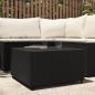 Preview: ARDEBO.de - Garten-Couchtisch Quadratisch Schwarz 50x50x30 cm Poly Rattan